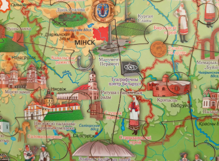 ДЕРЕВЯННАЯ КАРТА - ПАЗЛ " МАЯ РАДЗІМА - БЕЛАРУСЬ".