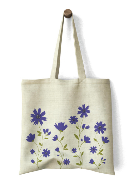 картинка СУМКА-ШОППЕР "ВАСИЛЬКИ"