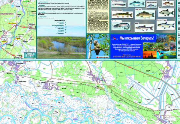 картинка ПРИПЯТЬ. ОТ ТУРОВА ДО МОЗЫРЯ. КАРТА ДЛЯ РЫБАКА