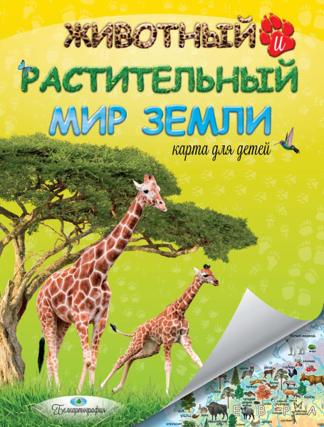 картинка ЖИВОТНЫЙ И РАСТИТЕЛЬНЫЙ МИР ЗЕМЛИ. КАРТА ДЛЯ ДЕТЕЙ